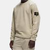 STONE ISLAND FW24 Letter Logo Pullover Crewneck Long Sleeve Sweatshirt Men Sweatshirt Beige 811562420-V0097