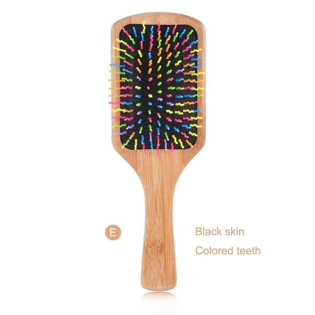 

Деревянная бамбуковая щетка премиум-класса для улучшения роста волос, деревянная расческа для предотвращения выпадения волос, массажная расческа для волос D30 синий