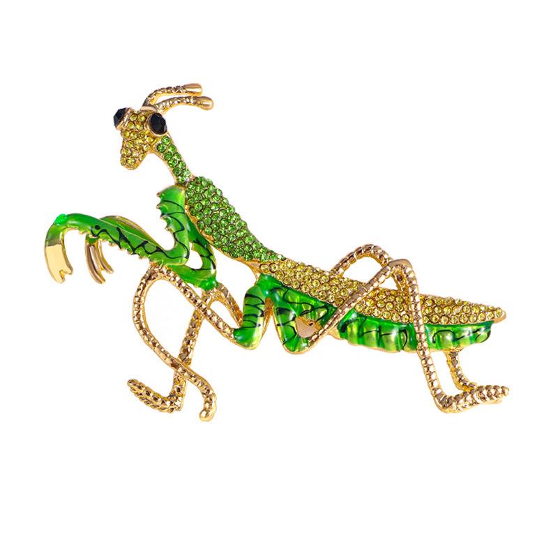 Mantis Brooch Medieval Light Luxury Insect Brooch Temperament Retro Brooch