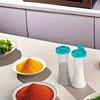 2PCS Plus Salt and Pepper Shaker Moisture-proof Salt Shaker Go Camping Picnic Outdoor Kitchen Spice Jar Dispenser, BBQ Seasoning Jar, Powder Sprinkler