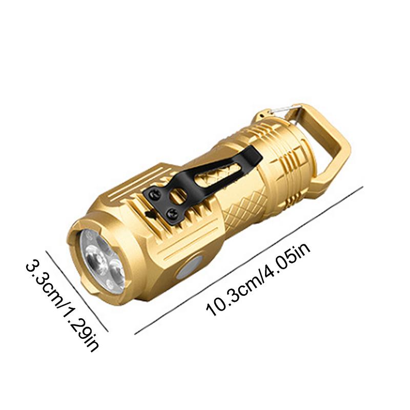 Handheld Flashlights Waterproof Handheld Flashlight Portable Camping Torch Adjustable Waterproof Flashlight with Hook For