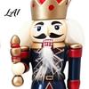 Indoor Seasonal Display Items 5Pcs Christmas Wooden Nutcracker Ornaments Handmade Soldier Figurines with Hanging Rope Ornaments Classic Pendants for