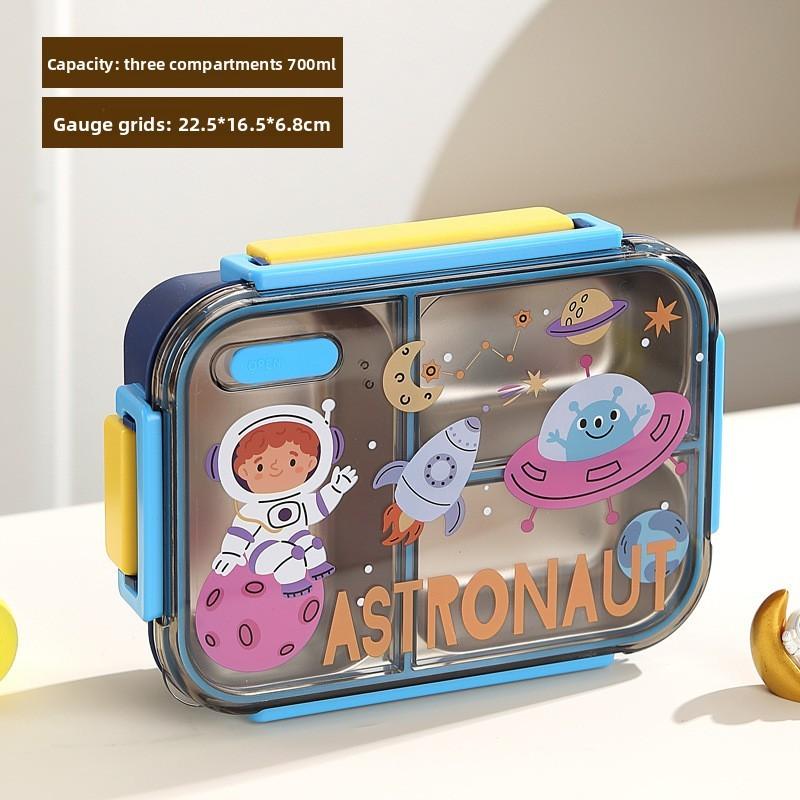 Cute Style Lunch Box With 3 Compartments For School And Office Use