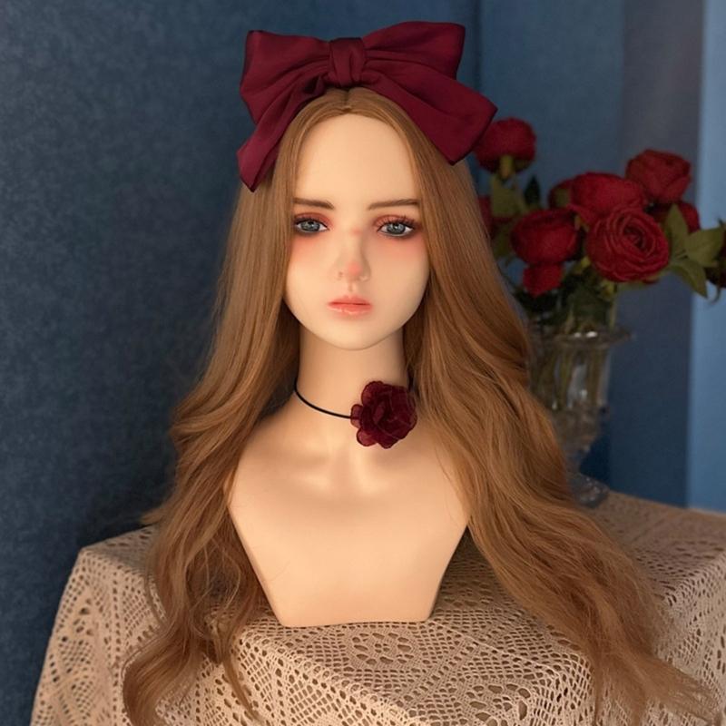 Wig Stand Portable Wig Holder Female Mannequin Head Wig Display Stand Wig Training Head Model for Hair Salons