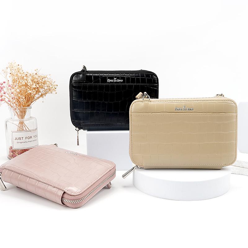 

Autumn Korean Fashion Stone Pattern Large Capacity Women s PU Shoulder Bag and Wallet рожевий