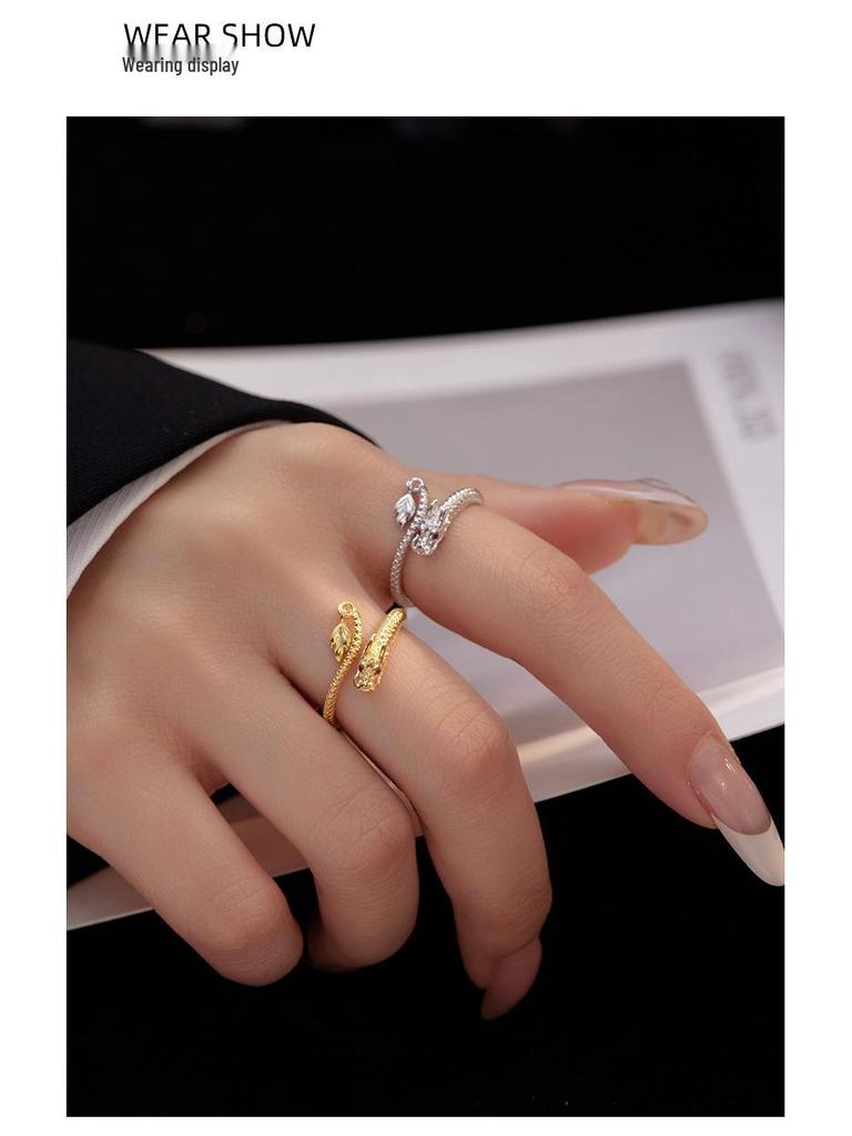 High-Grade S925 Silver Dragon & Phoenix Zodiac Couple Ring