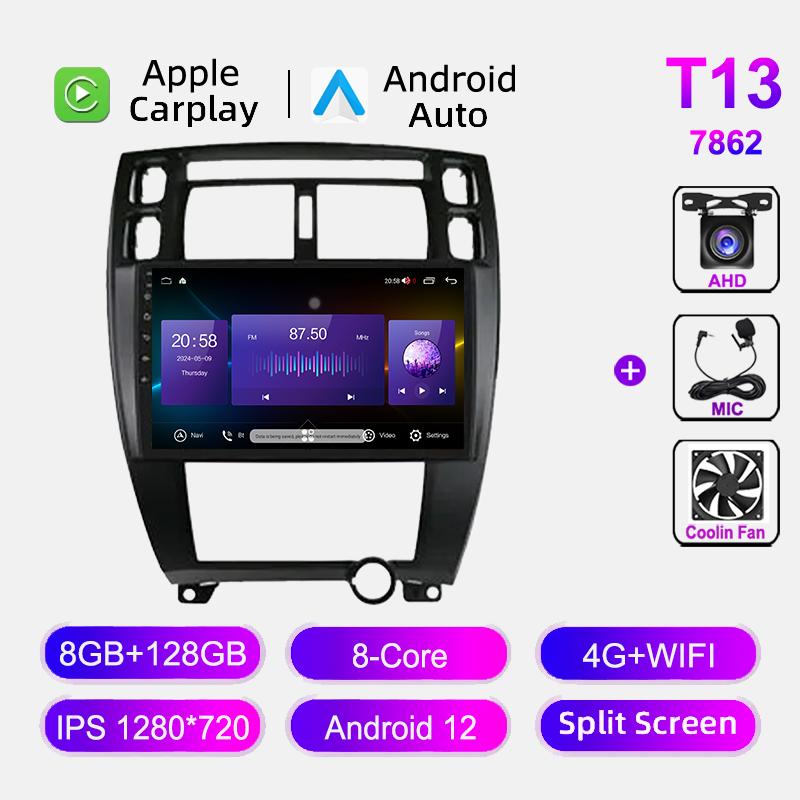 10 Inch For Hyundai Tucson 2006-2013 Car Radio Navigation GPS Stereo Auto 4G+Wifi Multimedia Video Player CarPlay Head Unit FM