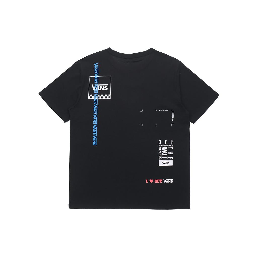 Vans Logo Print Crew Neck Short Sleeve T-Shirt Men Tops Black VN0A4P43BLK