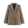 Autumn and Winter New European and American Style Thousand Bird Grid Blazer