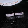 Cold Wind Ladder Square Diamond Wide Face Earrings Women'S Micro-Inlaid Zircon Tide Light Luxury Internet Celebrity Stud Earrings Needle Earrings