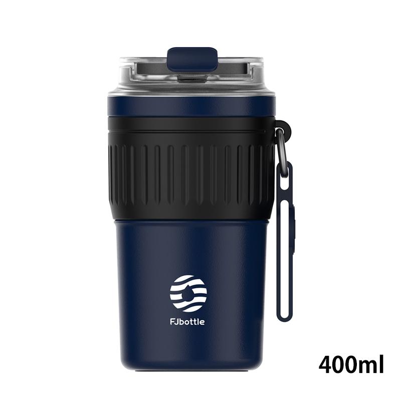 Stainless Steel Coffee Cup Coffee Mug Thermos Cup Portable Travel Mug With Lifting Rope Leak-Proof Non-Slip 500ml/400ml