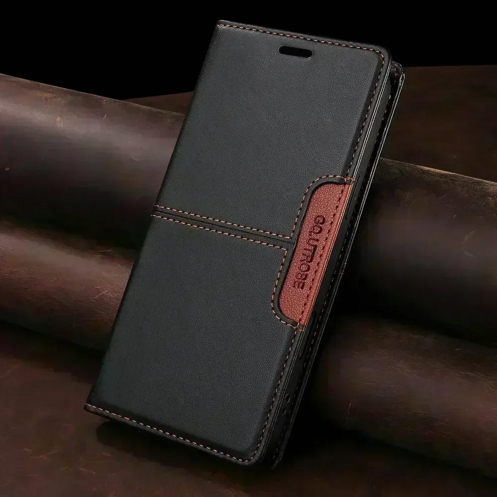 Anti-theft 360 Protect Leather Wallet Case for Apple iPhone 17 Pro Max Luxury Cover iPhone 16e 16 Plus 15 14 13 12 Xs Flip Funda