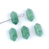 Pack of 5 Mini 12*6mm Center Hole Hex Prism Gemstone Beads Healing Crystal Double Point Spacer Beads For Handmade Craft Supplies