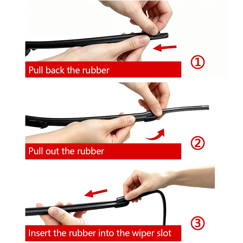 For Subaru Outback 2021 2022 2023 2024 Wiper Refill Rubber Strip Car Wiper Accessories 1Pair