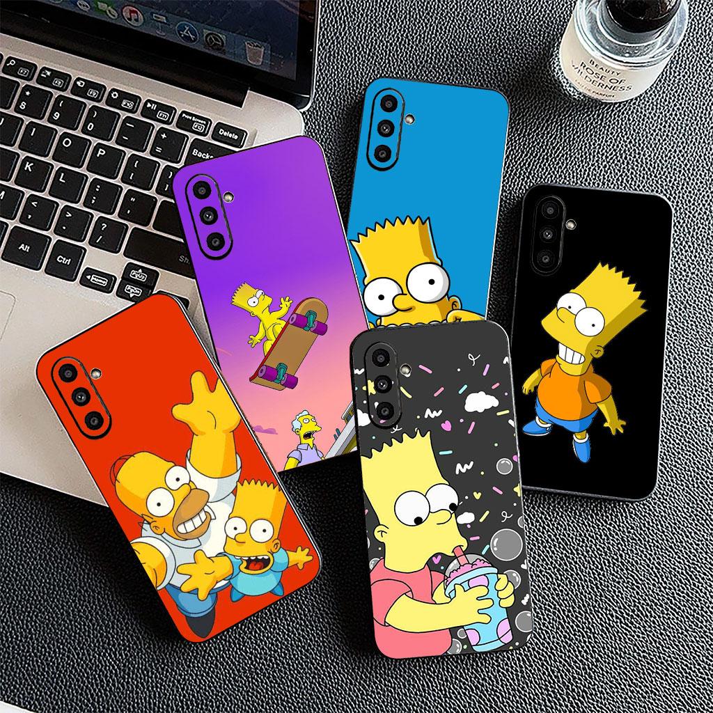 Sfondo S-Simpsons Bart Cover per Telefono Custodia Morbida per Samsung Galaxy S22 S21 S20 FE Ultra Plus A07 A17 A15 A16 A25 A57 A37 Cover