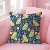 Colorful Floral Animal Cushion Cover Natural Linen Pillow Case Double-Sided Print Decorative Sofa Pillowcase Home Decor Gift