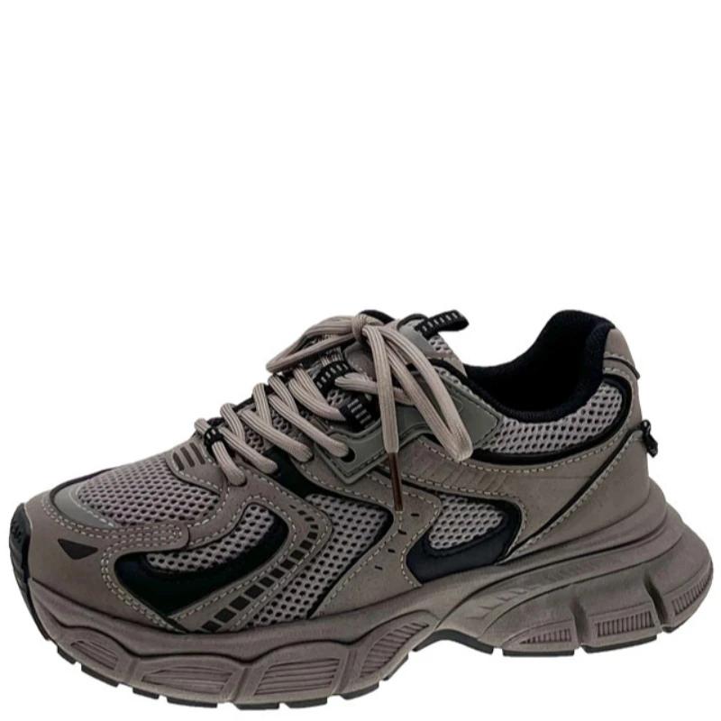 Fashion New Fashion Summer Woman Casual Shoes Sneakers For Women Platform Shoes Female Lace Up Tennis Shoes Chunky Sneakers Size 36-42