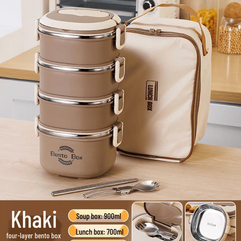 ZISIZ Portable Stainless Steel Insulated Lunch Box