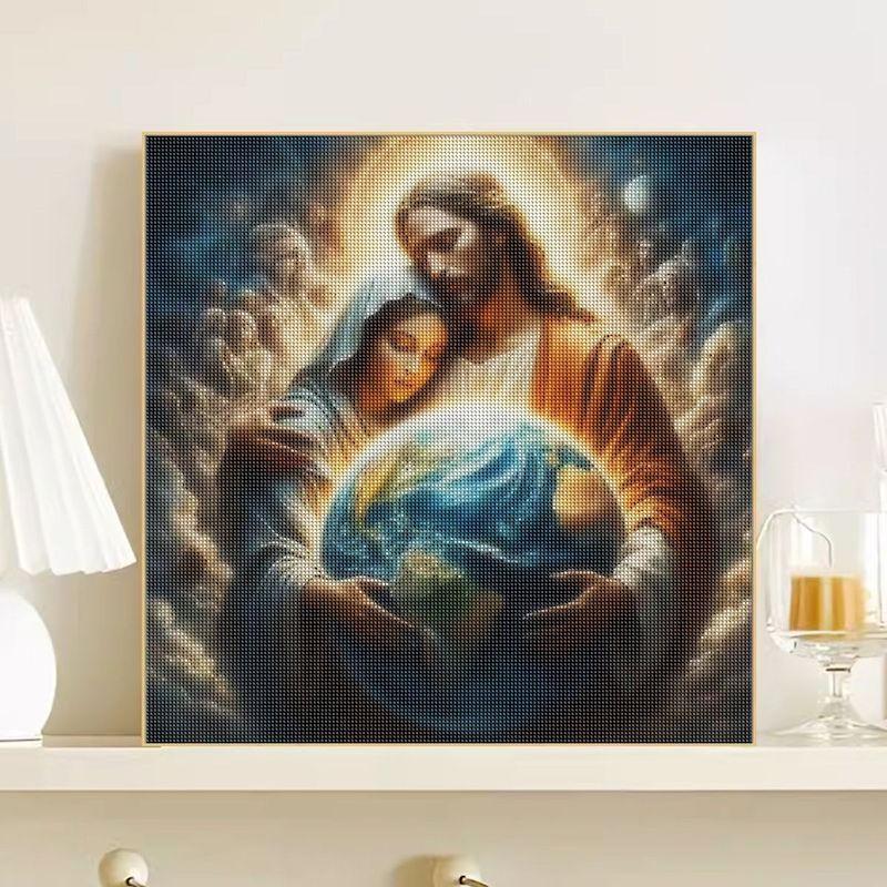 CHENISTORY Full Diamond Mosaic Portrait Jesus Diamond Painting Religious New Collection 2025 Set Home Decoration