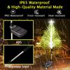 Solar Christmas Tree Garden Stake Lights Outdoor Waterproof Color Changing Christmas Lighted Optical Fiber Xmas Pathway Lights