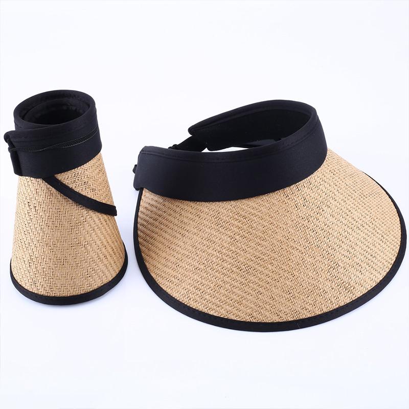 Visor Beach Travel Outdoor Cap Fisherman Bucket Sunscreen Foldable Top Empty Brim Wide Women For Hat Straw Protection Uv Summer Hats