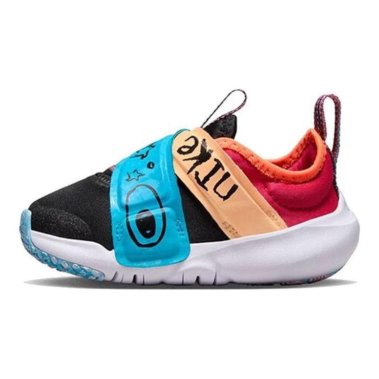 Nike Flex Advance SE TD Doodles Baby Sneakers Black Light-Fusion-Red Blue-Lightning DZ2801-001