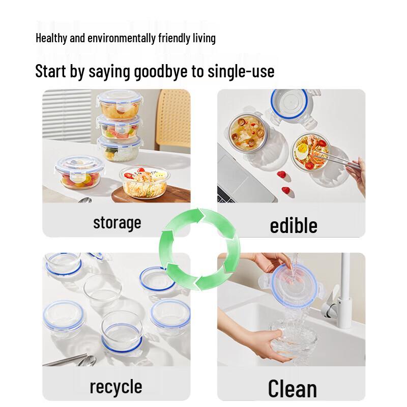 COOKER KING High Borosilicate Glass Food Storage Container Set