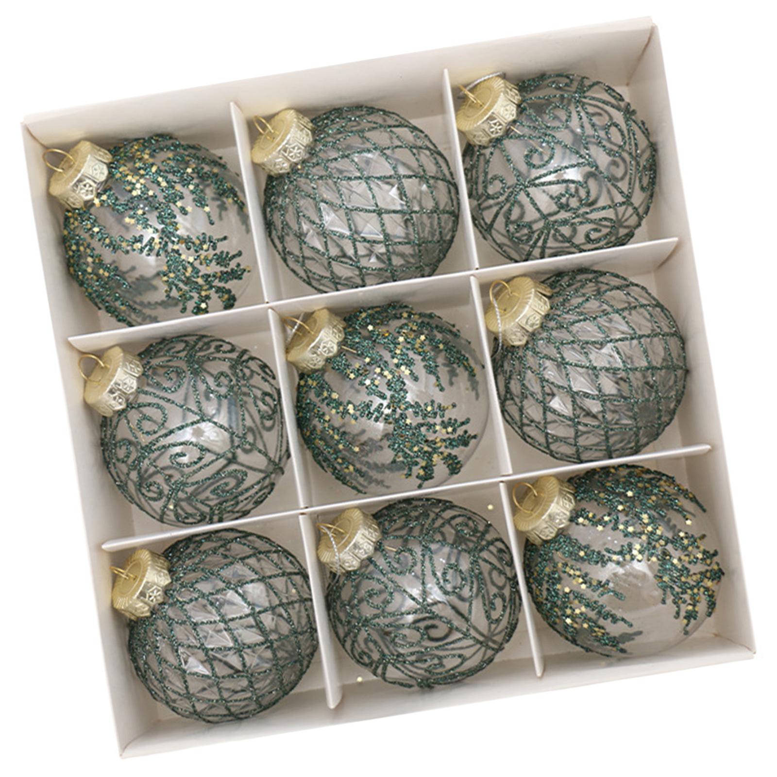 Assorted Size Christmas Bauble Set Sparkling Christmas Baubles Set for Family Home Office Mall Festival Embellishments светло-зеленый