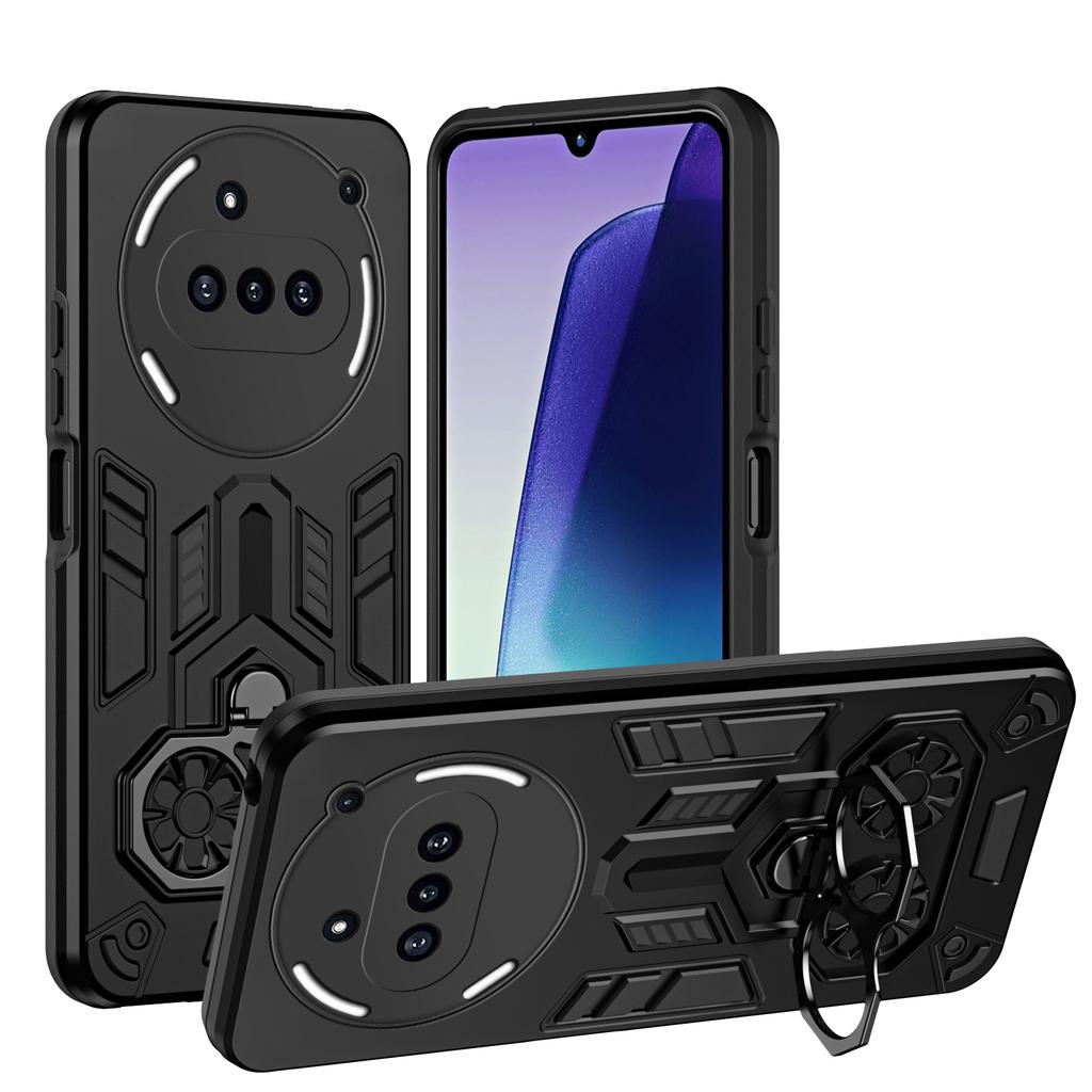 Stoßfeste Panzerhülle für Nothing Phone 3A Pro 3APro Phone3aPro Dual-Fingerring-Halter Ständer Halter Abdeckung