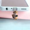 2D Acrylic Cute Elephant Phone Dust Plug Type-C Port Cover For Iphone & Samsung Decorative Hanging Pendant Accessory