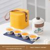 Heyu Xi Sheep Fat Jade Porcelain Travel Tea Set