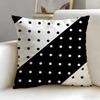 Fine herringbone pattern Cushion Cover Soft  EasyWash Pillow Case  Versatile for Couch Bed Travel and Office
