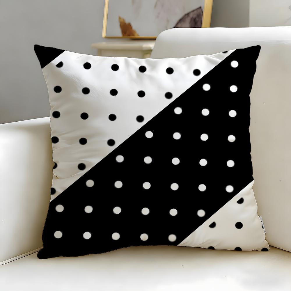 Fine herringbone pattern Cushion Cover Soft EasyWash Pillow Case Versatile for Couch Bed Travel and Office