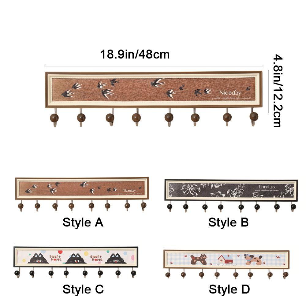 8 Hooks Clothes Coat Storage Hook Vintage Door Back Clothes Hook Suction Cup Door Hook  Home