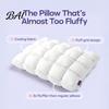 Lightweight Foam Alternative Puff Cooling Pillow, Soft Breathable Quilted Sleeping Machine Cloud-like Pillow Washable, Fluffy for Side And Back