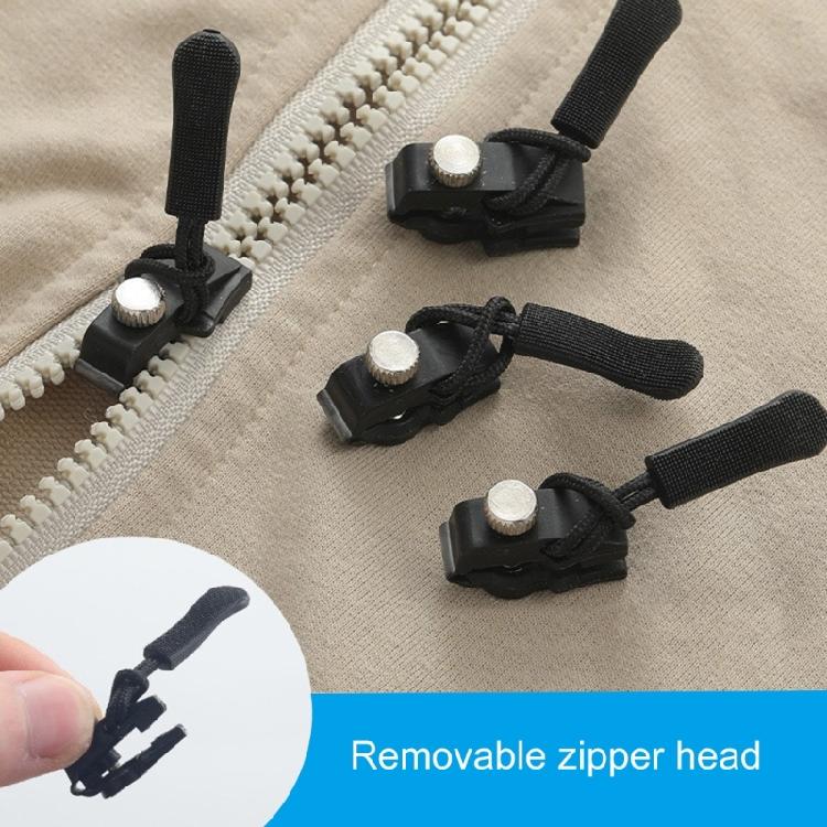 6/12Pcs Zippers Replacement Slider Easy Install Zippers Fixer for Clothing Wetsuits Bags Backpacks Purse Wallet
