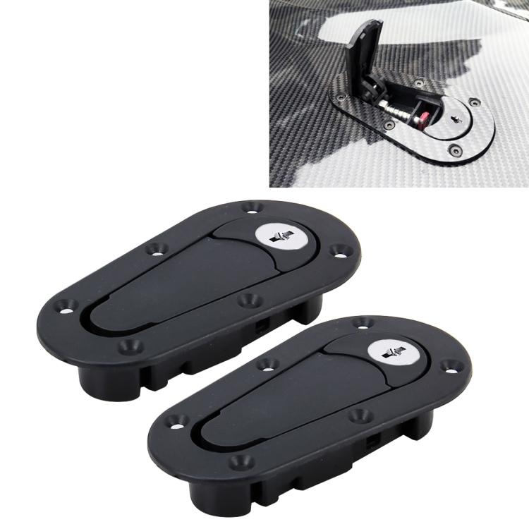 

A Pair Car Modified Hood Lock General Racing Car Cover Lock with Keys(Black) чёрный