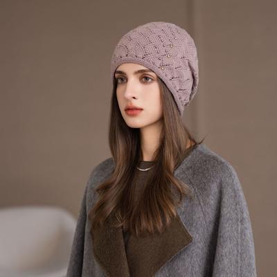 Autumn and Winter Knitted Hat, Ear Protection, Warm Pullover, Wool Hat