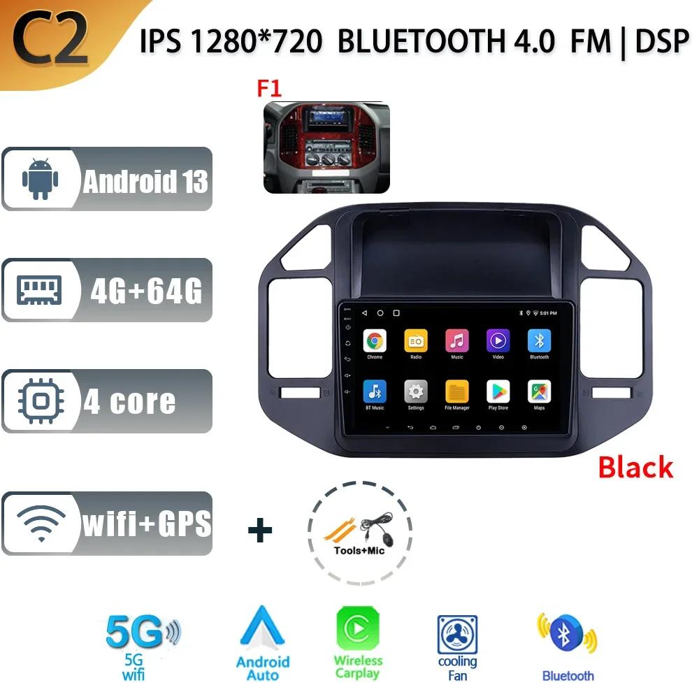 For Mitsubishi Pajero 3 V70 V60 1999-2006 Car Android 13 Radio Multimedia Navigation Stereo 4G GPS Auto Head Unit 2 Din Screen