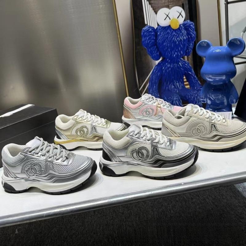This Silver Horn King's new heightened thick-soled casual color matching mesh sneakers thick-soled dad shoes women