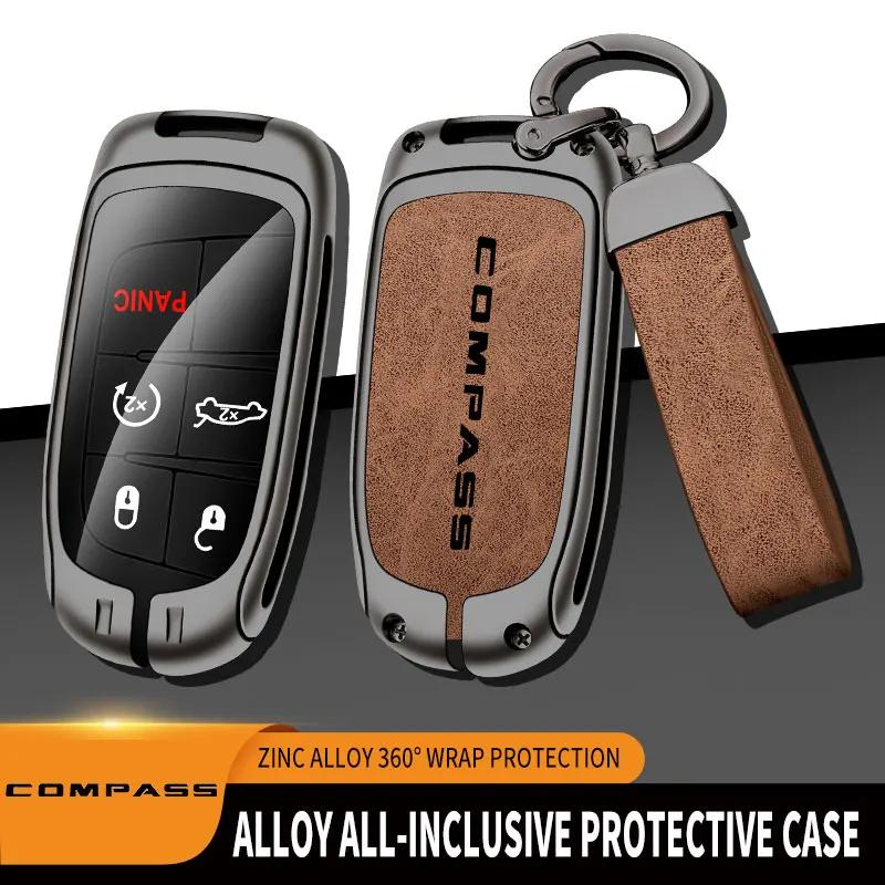 Car-Style Car Key Case For Jeep Compass Remote Control Protector COMPASS Logo For JEEP Car Key Cover Car Accessories