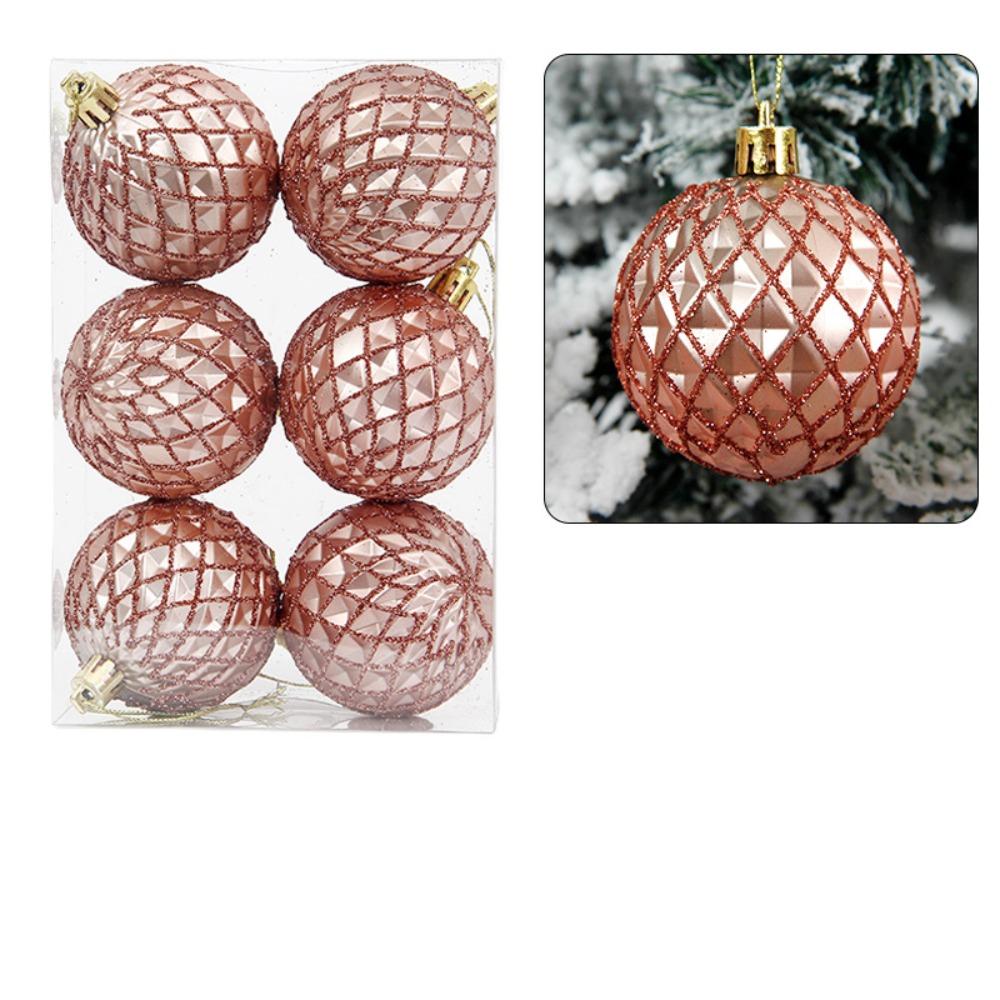 6Pcs/Set Gift Xmas Tree Decoration Hanging Christmas Spheres Pendant New Year