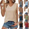 Women's V-neck Casual Fashion Sleeveless Cotton And Linen Vest