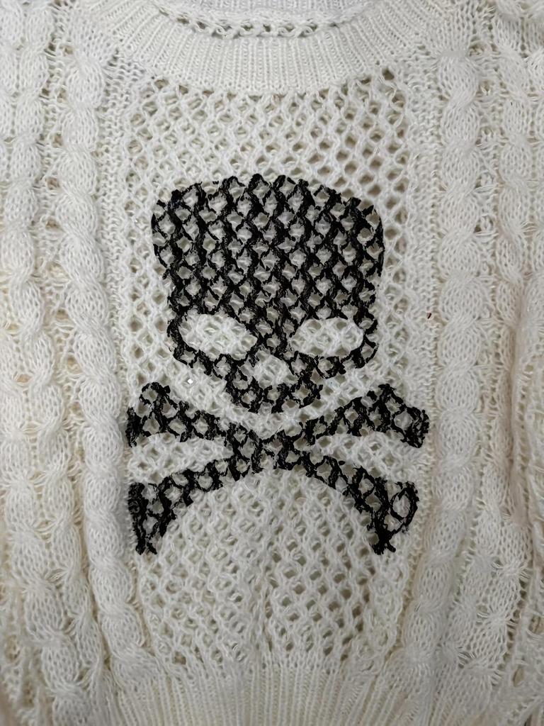 Women's Autumn/Winter Skull Round Neck Street Style Sweater