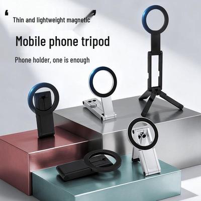 Tragbarer magnetischer Aluminium-Handyhalter & Stativ für Live-Streaming und Selfies