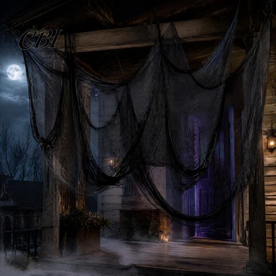 Soft Flexible Gauze for Door Frames Halloween Creepy Cloth, Spooky Gauze, Fabric Tapestry Decorations, 72 x 30inch Indoor Outdoor Realistic
