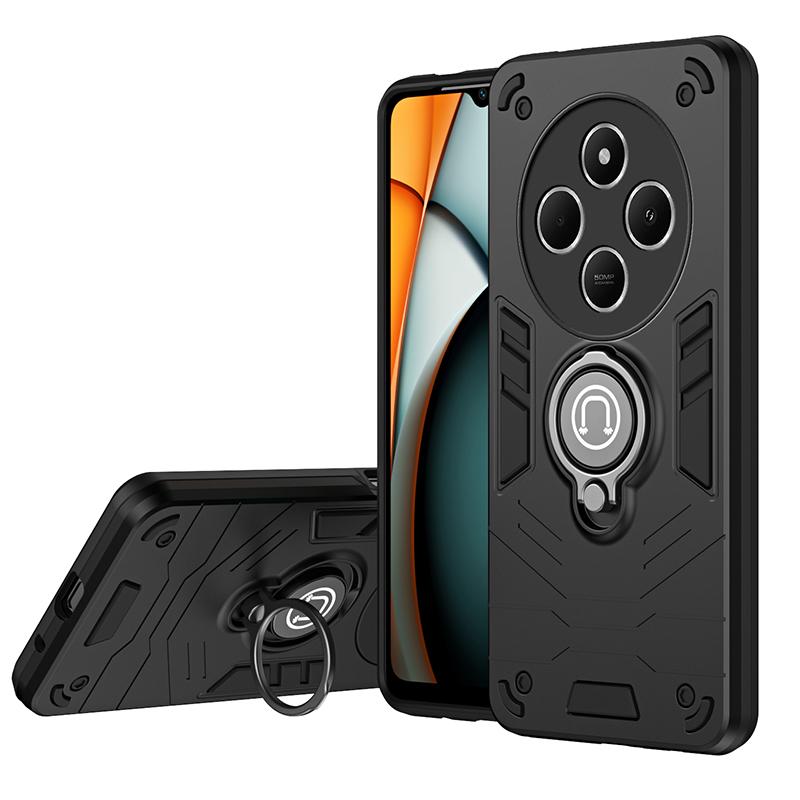Pro Redmi 14C Nárazuvzdorný Pancéřový Držák do Auta Magnetický Prsten Kryt Telefonu Pro Redmi 14C Pouzdro Chránící Fotoaparát Pro Redmi 14C Pouzdra Fundas