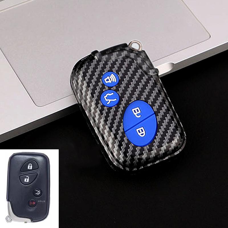 4 Buttons Carbon Abs Car Key Case Cover Fob For Lexus Gs430 Es350 Gs350 Lx570 Is350 Rx350 Is250 Key Shell