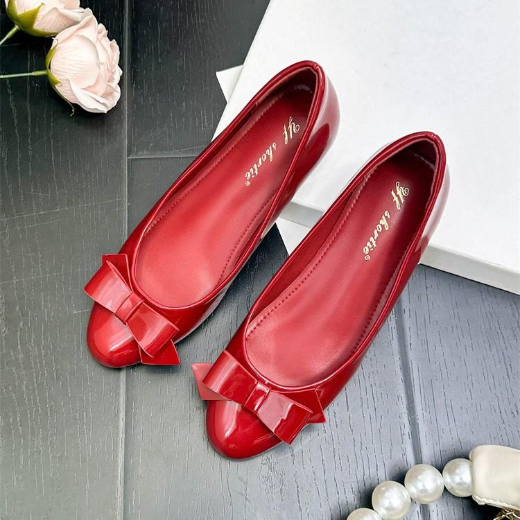 Lammfellversion~ Kleine Person Innenhöhenerhöhung 5cm Einzelne Schuhe Damen Schleife Leichter Mund Lederschuhe mit Rock Ballerinas