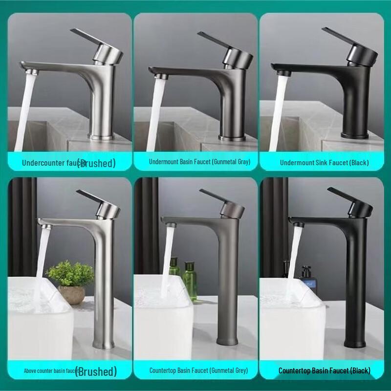 Stainless Steel Wall-Mounted Basin Mixer Faucet